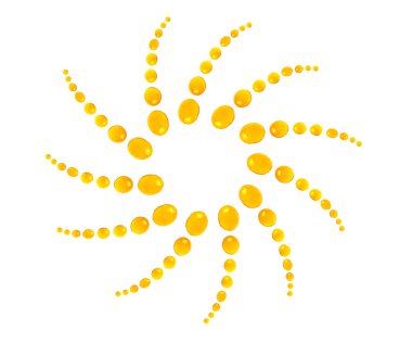 Beyaz bir arka plan boya damla