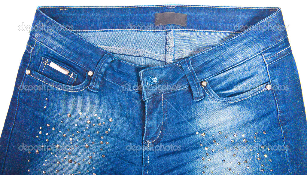 Jeans with rhinestones background
