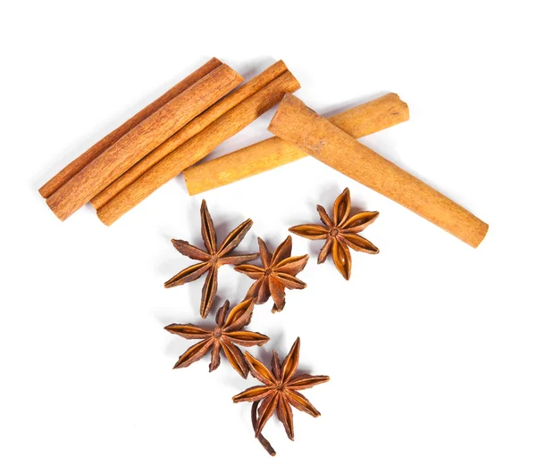 Cinnamon and star anise — Stock Photo, Image