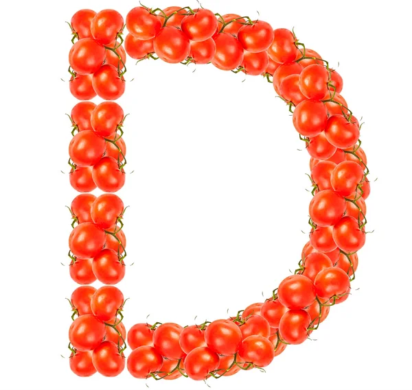 Cartas de tomates rojos sobre fondo blanco —  Fotos de Stock