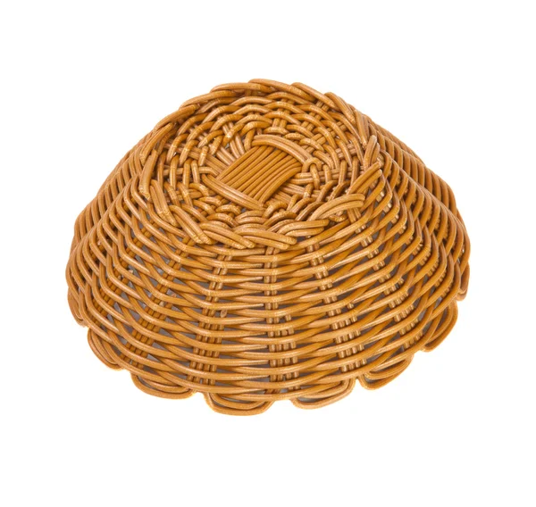 Wicker basket on white background — Stock Photo, Image