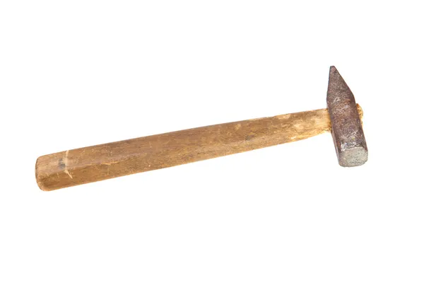 Old hammer isolated on white background — Stock Photo, Image