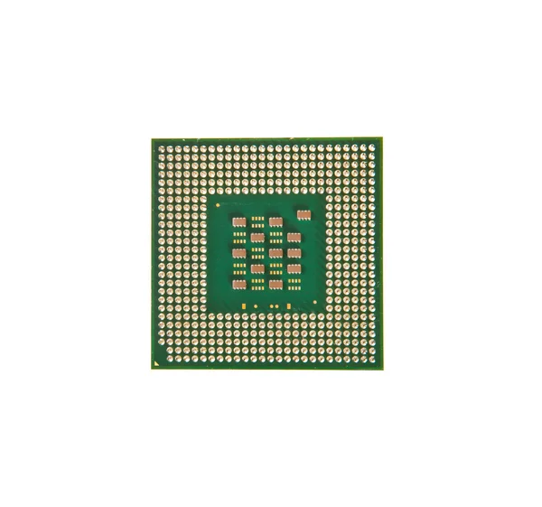 Computer microprocessor on a white background — Stock Photo, Image