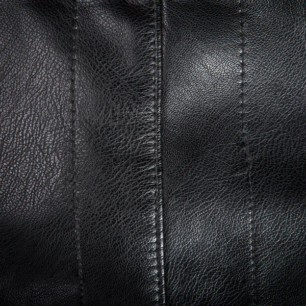 Black leather background — Stock Photo, Image