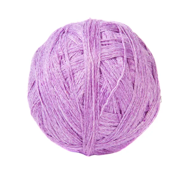 Tangle of purple yarn on white background — Stock Photo, Image