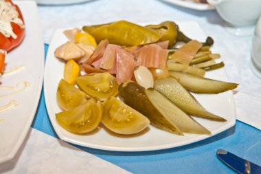 doğranmış Turşu sebze plaka