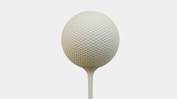 Golfboll Ett Stativ Isolerad Vit Bakgrund Återgivning Illustration — Stockfoto