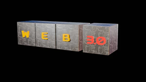 Driedimensionale Letters Web Een Zwarte Achtergrond Concept Van Een Nieuw — Stockfoto