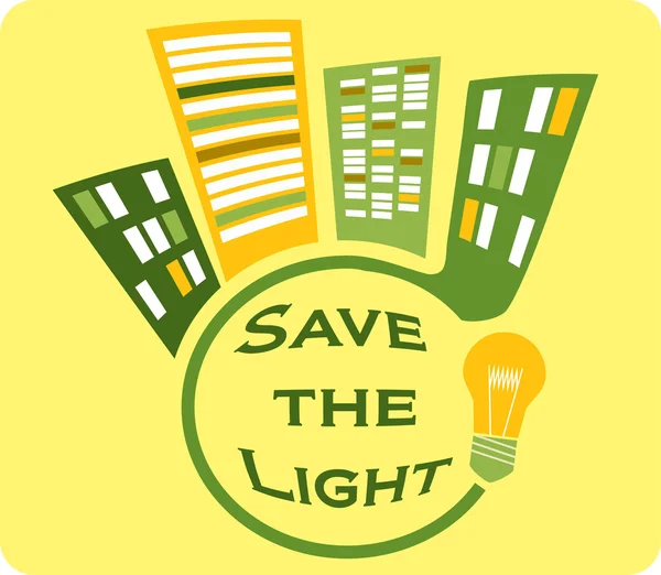 Save the light yellow sign — Stock Photo, Image