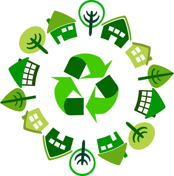 Recycle circle of houses — Stock Photo, Image