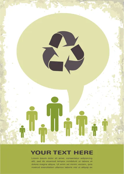 Retro recycling eco poster — Stock Photo, Image