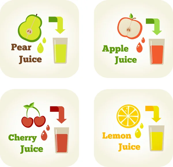 Illustration vectorielle vacances d'été avec jus de fruits . — Image vectorielle