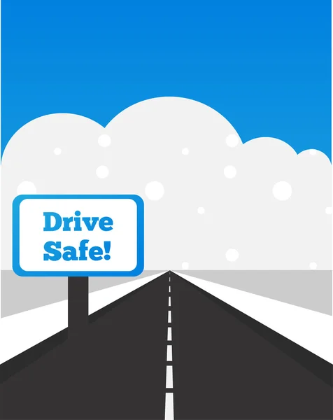 Conduisez prudemment en hiver — Image vectorielle