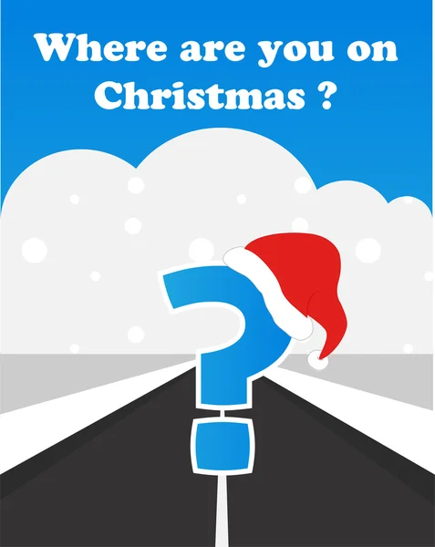 ¿Dónde pasarás tu Navidad? — Vector de stock