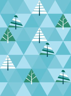 Kış geçmiş üçgen doku ile