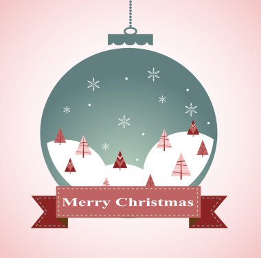 Bunun içindeki kar ile güzel bir Noel top.