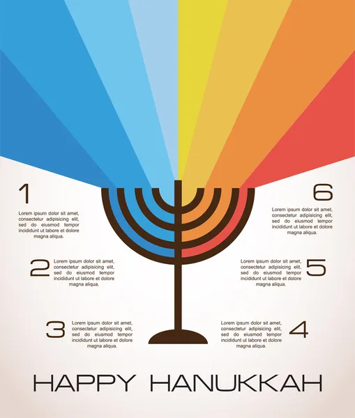 Infografías de Hanukkah — Archivo Imágenes Vectoriales