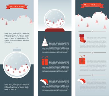 Noel Infographic üç kart bilgisi ayarla