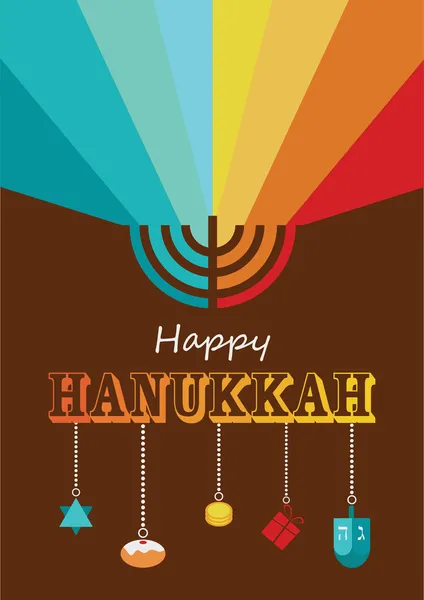 Hanukkah infographics — Stock vektor