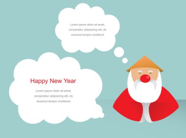 Çin sabta claus 2014 tebrik kartı