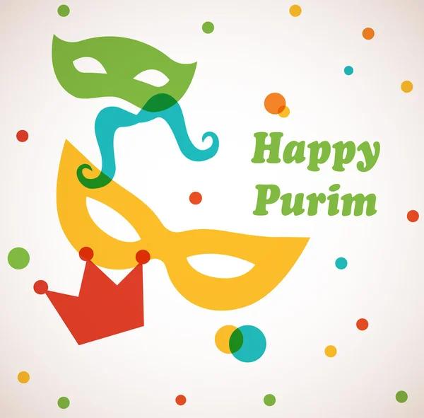 Jewish holiday Purim set. Vector illustration — Stock Vector