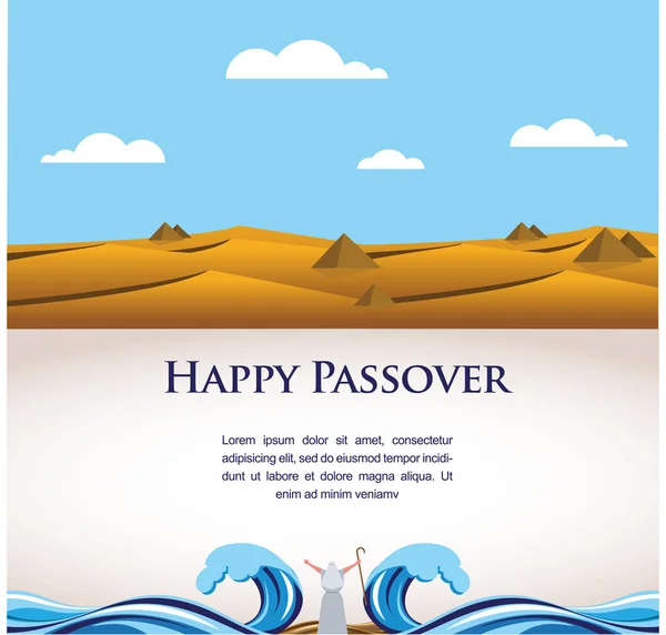 Happy Passover- Out of the Jews from Egypt. — Stock Vector