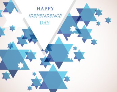 Independence day of Israel. David star background clipart