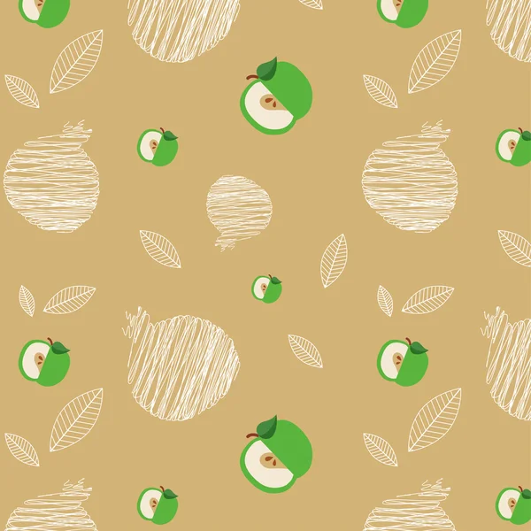 Illustratie van Rosj Hasjana achtergrond met granaatappels en appels — Stockvector