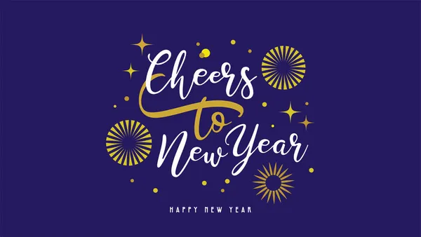 Happy New Year- 2020 . Banner with greeting background design, New Year, social media promotional content. Vector illustration — Stock Vector