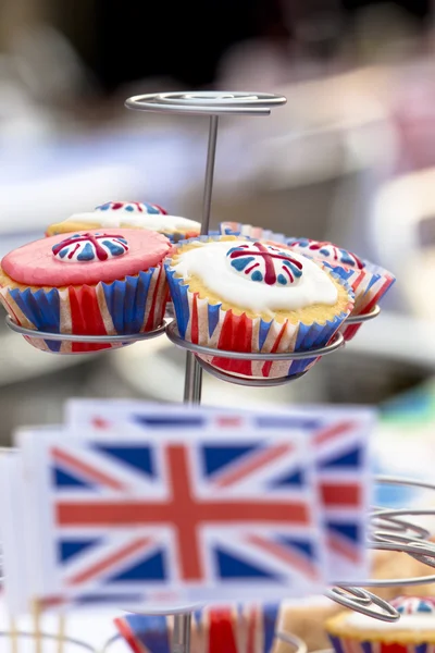 British Cupcakes at Street Party — Stock Photo, Image