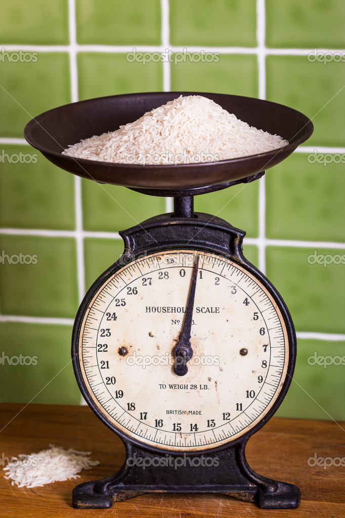 Weighing Rice with Mechanical Scales Stock Photo by ©antb 21687397