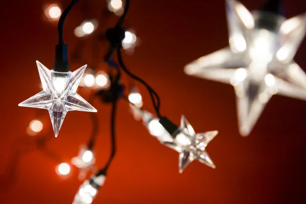 Luces de Navidad en forma de estrella —  Fotos de Stock
