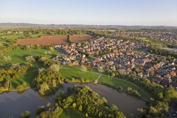 Luchtfoto van suburbantown — Stockfoto