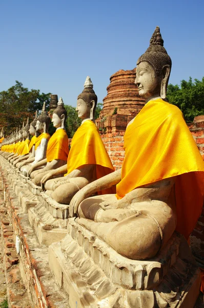 Buddhy, ayuthaya — Stock fotografie