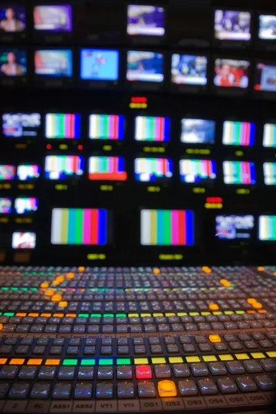 Sala de control de televisión — Foto de Stock