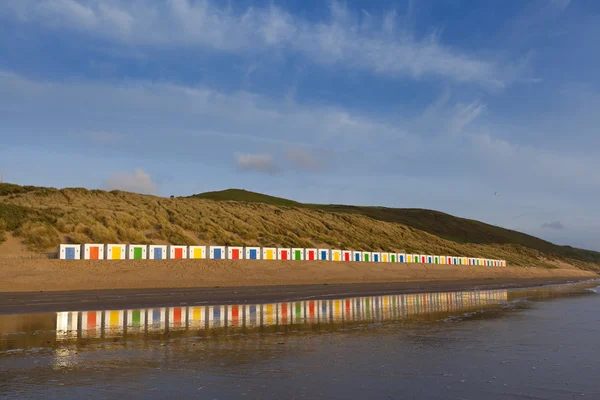 Beach Hut Reflections — Stock Photo, Image