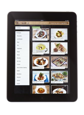 Jamie Oliver Recipe App on iPad clipart