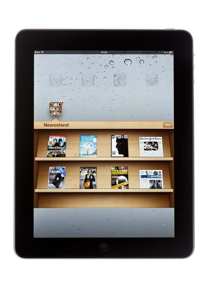 Newsstand on iPad — Stock Photo, Image