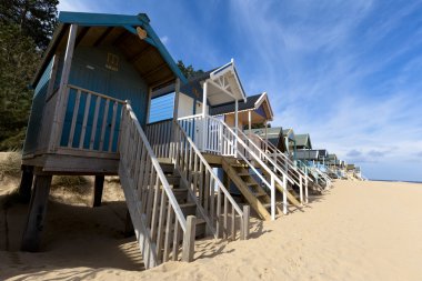 UK Beach huts clipart