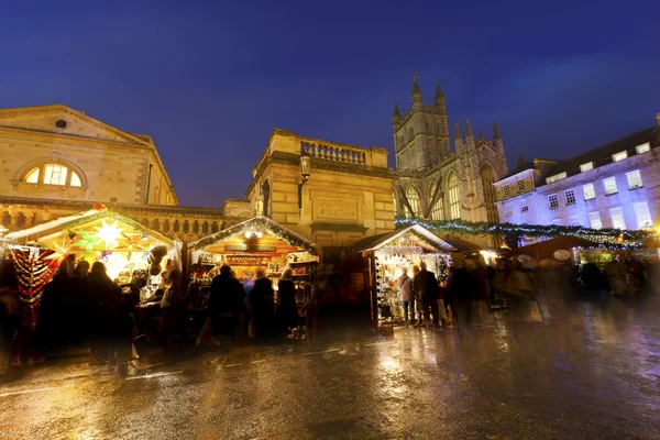 Banho Mercado de Natal à noite — Fotografia de Stock