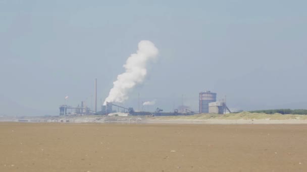 Port talbot staalfabrieken — Stockvideo