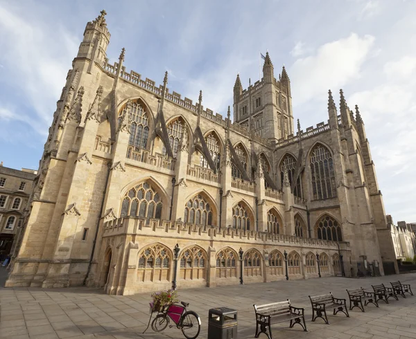 Bath abbey geniş açı — Stok fotoğraf