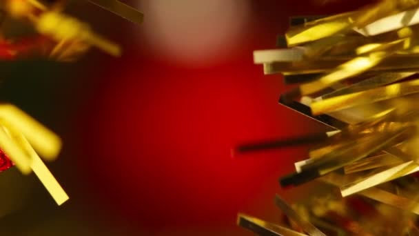 Zaměření hodit cetka vánoční strom — Stock video