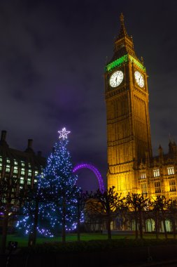 Big Ben on a Christmas Night clipart