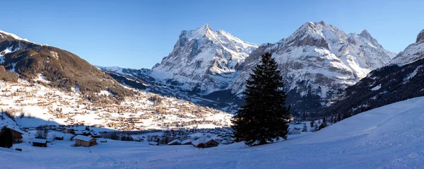 Vista panoramica di Grindelwald in Svizzera . — Foto Stock