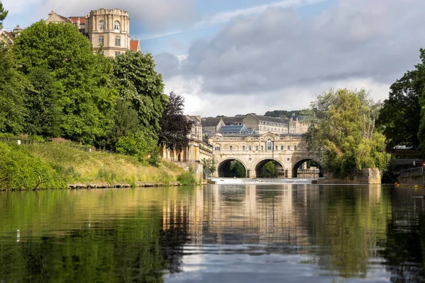 River Avon Pulteney Bridge Bath England — Stock Photo, Image