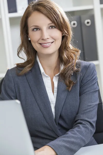 Beautiful Woman or Businesswoman in Office — Stock Photo, Image