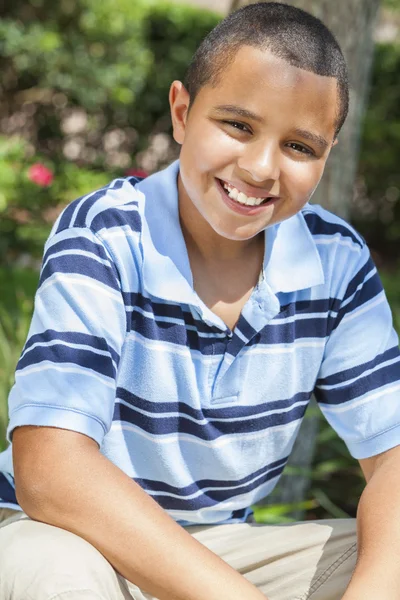 행복 한 흑인 소년 아이 — 스톡 사진