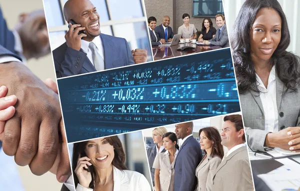 Montage of Successful Businessmen and Women — Stock Photo, Image