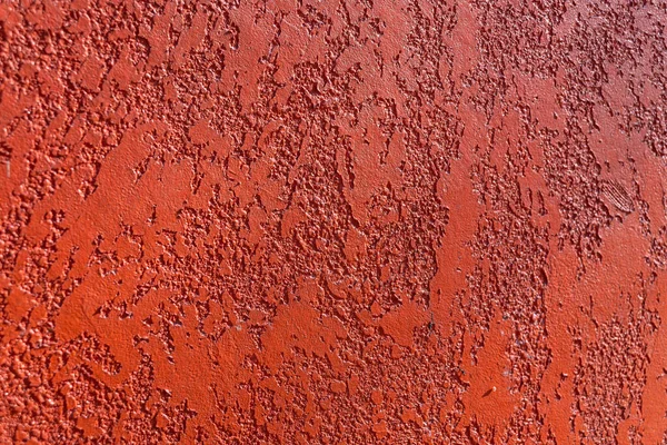 Primer Plano Textura Una Fachada Roja Hecha Yeso Decorativo —  Fotos de Stock